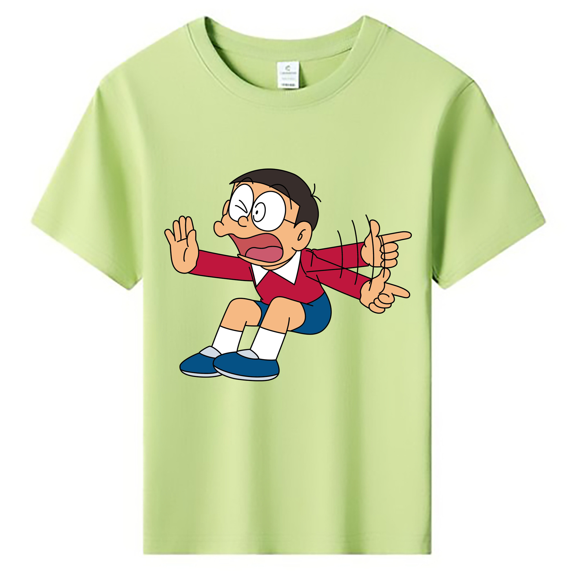 （画像用） ドラえもん 野比 のび太 Doraemon Nobita Nobi 綿100％キッズTシャツ（フロントプリント）